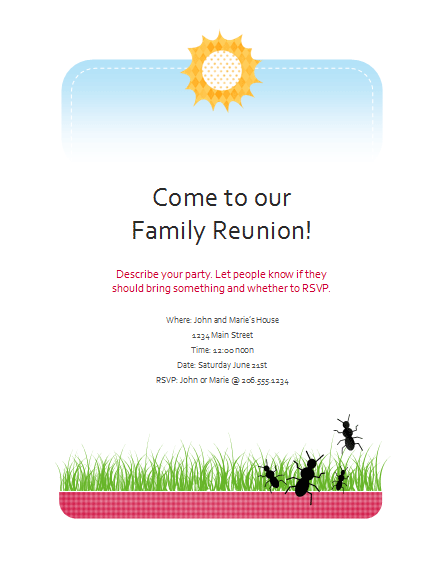 Free Family Reunion Banner Templates