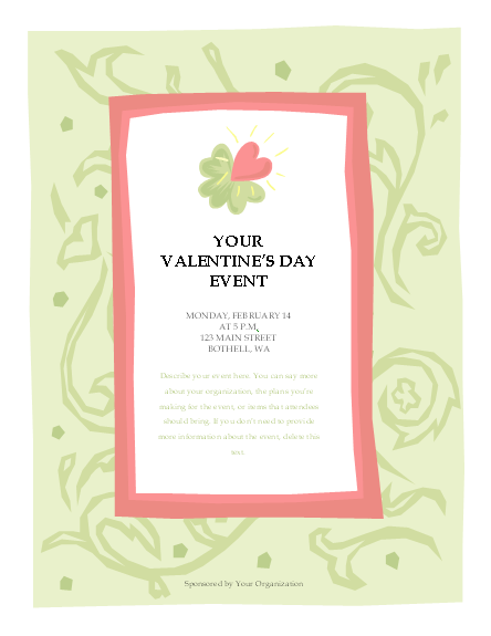 Flyer For Valentine's Day Event