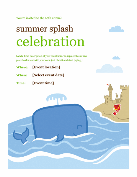 Summer Event Flyer Template Word Examples