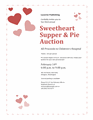 Valentine's Day Sweetheart Pie Auction Invitation